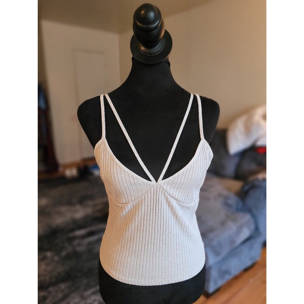 Zara Women's White and Cream Cami